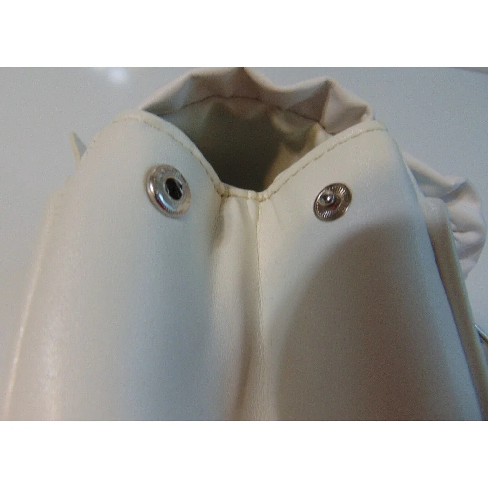 Women's Girl's Backpack Bag Purse White Medium Student Kitty Cat Straps Bow